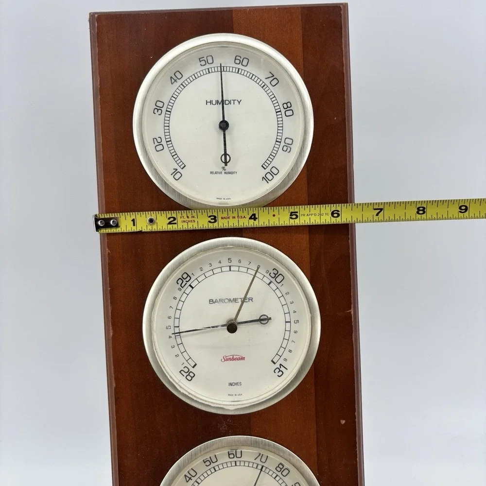 Big Sunbeam Weather station, Thermometer, Barometer Humidity Gauges USA Works!‎